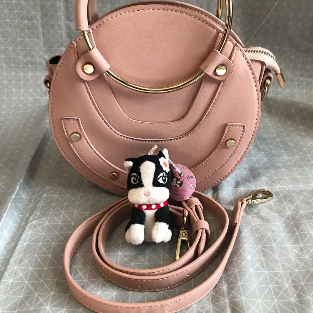 Rebecca Bonbon Dusty Pink Alala’s Fable Ring Bag + Charm
